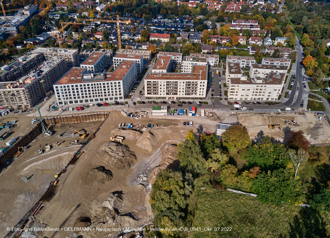 13.10.2022 - Baustelle Alexisquartier und Pandion Verde in Neuperlach 13.10.2022 - Baustelle Alexisquartier und Pandion Verde in Neuperlach